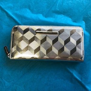 Anne Klein Metallic Silver Clutch